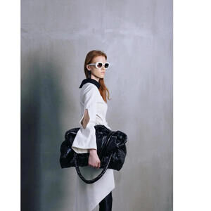 Julia Allert Fitted Ecru Blouse with Cutouts Size Large